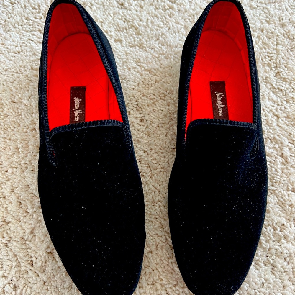 Black velvet mens size 11 shoes